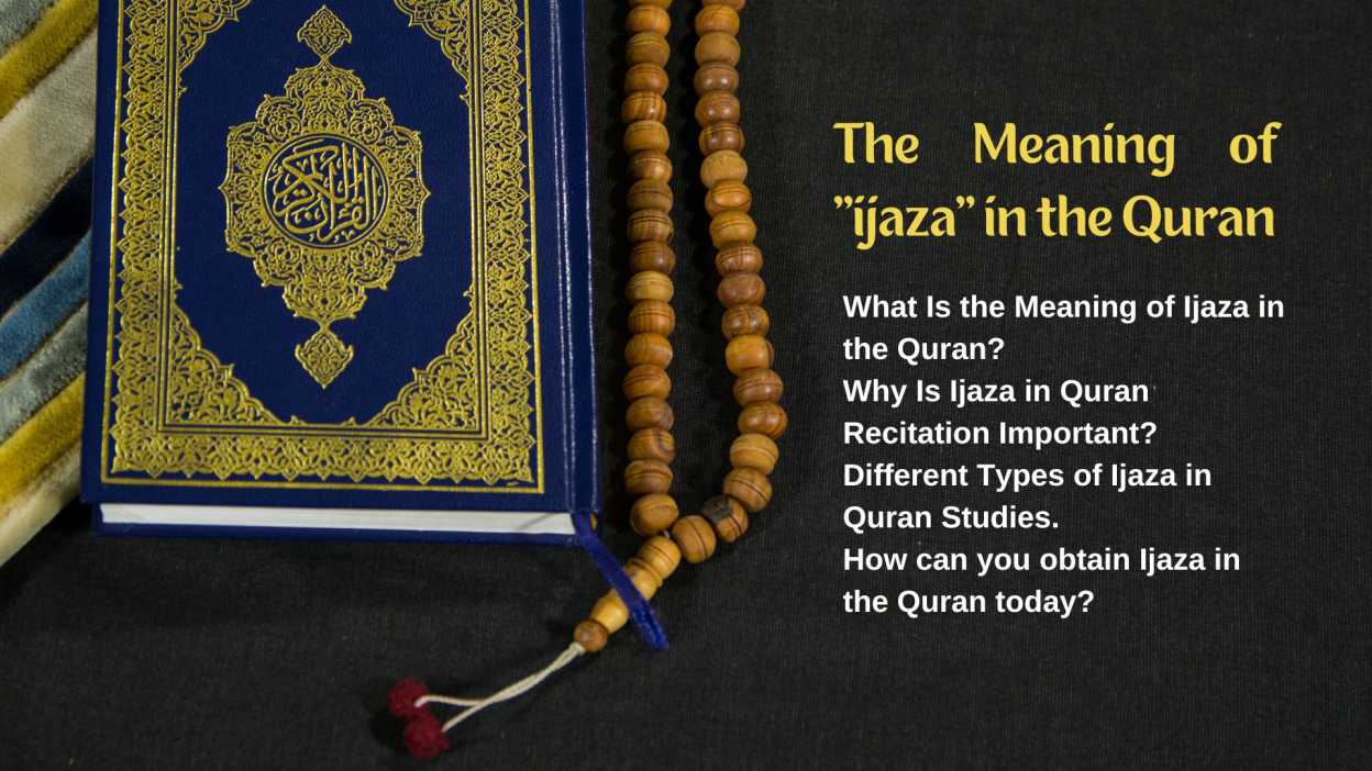 The Meaning of “ijaza” in the Quran