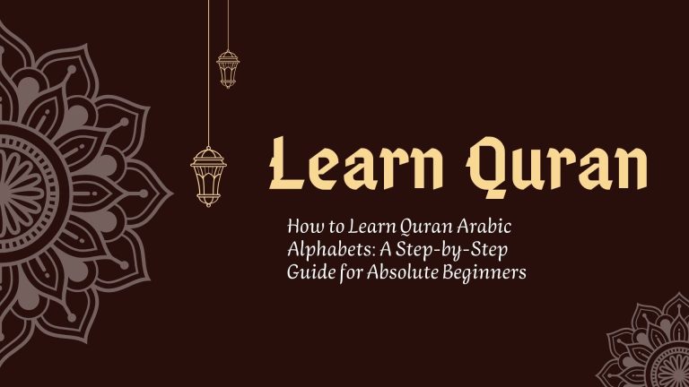 Learn Quran Arabic Alphabets